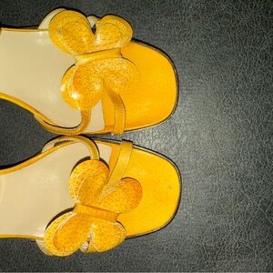 Bottega Veneta Yellow Butterfly Sandals